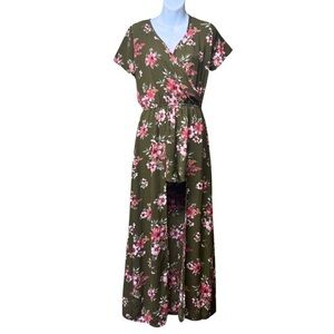 Brown Floral Miami Romper - Small